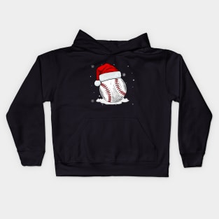 Christmas Baseball Ball Santa Hat Xmas Boys Kids Hoodie